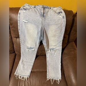 Casual Light Blue Boyfriend Jeans